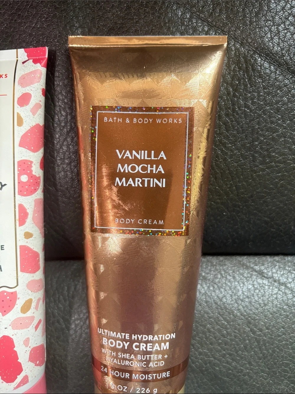 Bath and body body cream in raspberry jam donut and vanilla mocha martini